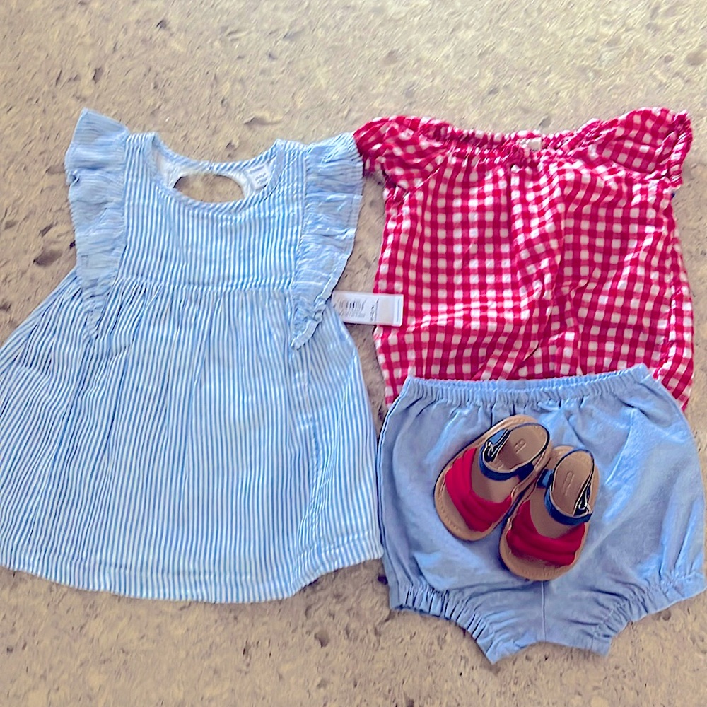 Baby girl summer outfits 9m size